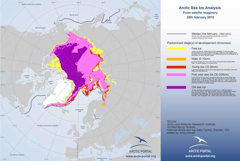 Arctic Portal Map - Arctic Sea Ice Analysis